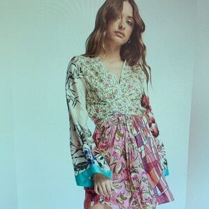River Island Multicolor Floral and Abstract Dress